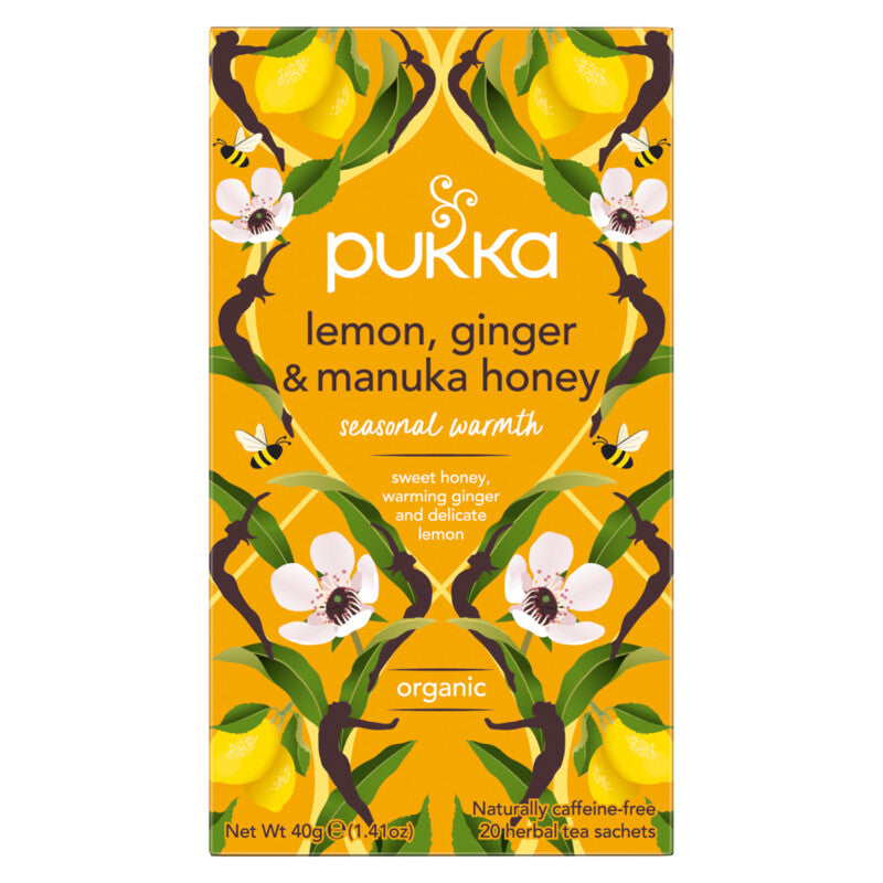 Pukka Herbs Lemon, Ginger & Manuka Honey Organic Herbal Tea x 20 Sachets