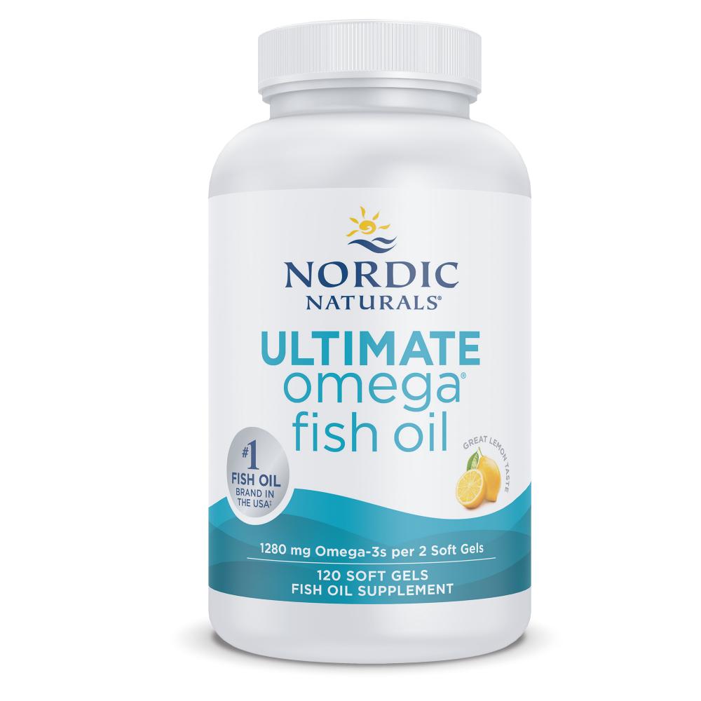 Nordic Naturals Ultimate Omega Fish Oil Lemon Flavour High Dose 1280mg Soft Gels