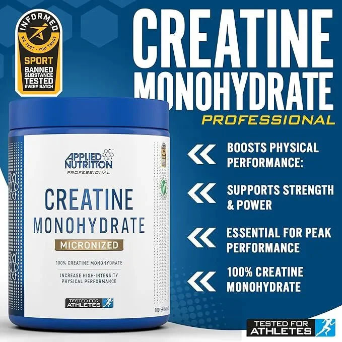 Applied Nutrition Professional Creatine Monohydrate Micronized | Unflavoured | Informed Sport Batch Tested
