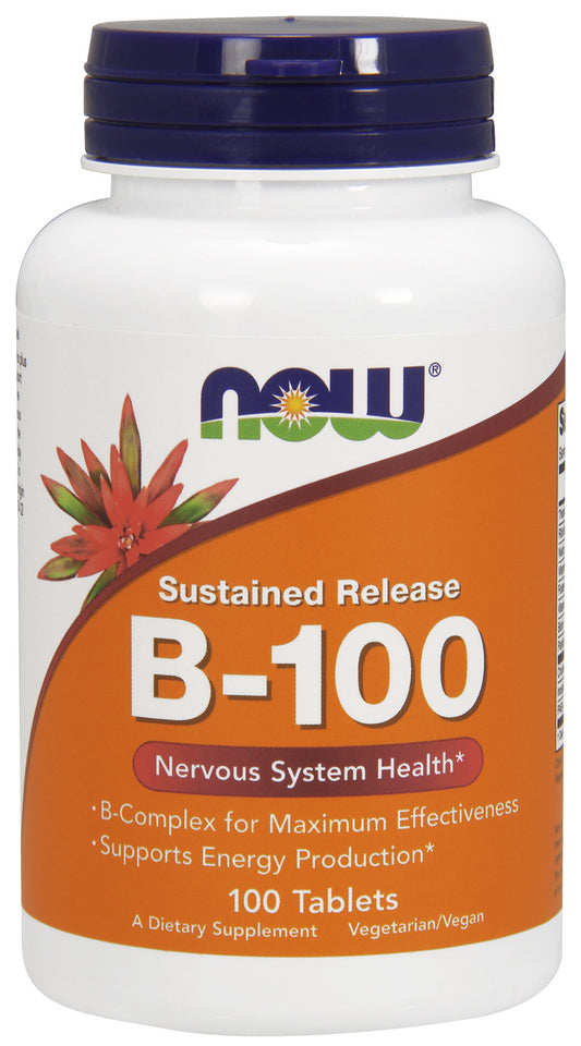 NOW Foods Vitamin B-100 Sustained Release 100 tabs