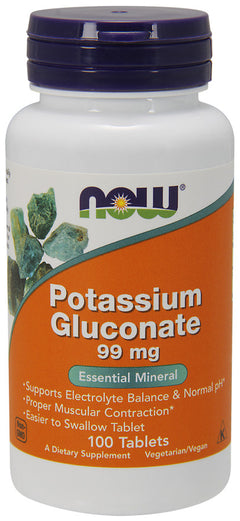 NOW Foods Potassium Gluconate 99mg 100 tablets