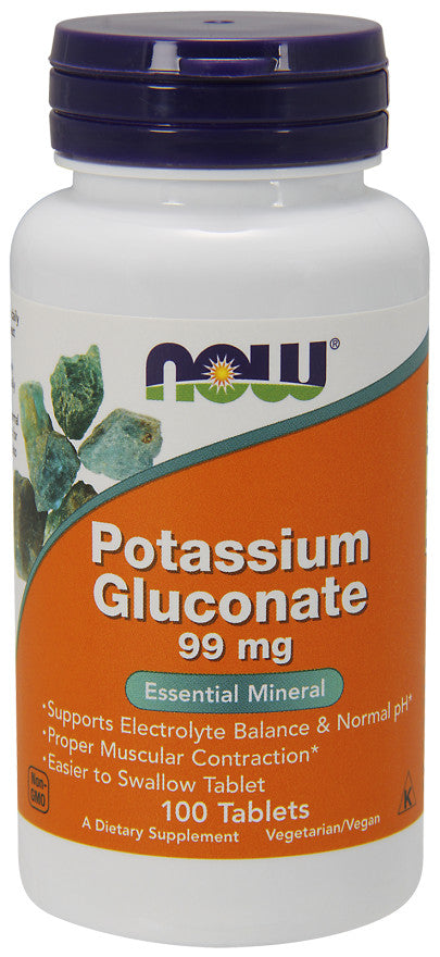 NOW Foods Potassium Gluconate 99mg 100 tablets