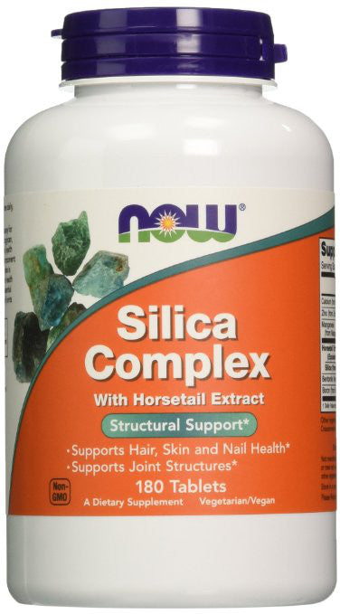 NOW Foods Silica Complex with Horsetail Extract 180 tablets