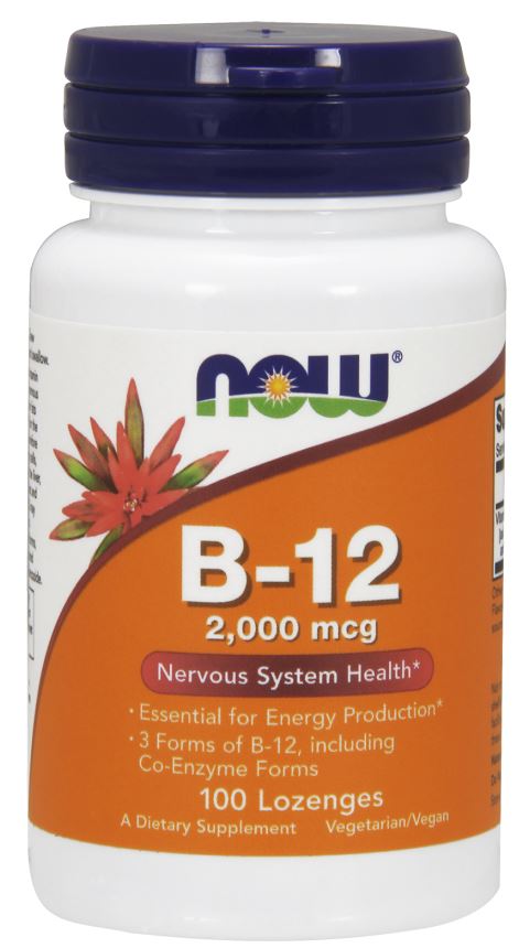 NOW Foods Vitamin B-12 2000mcg 100 lozenges