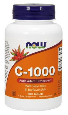 NOW Foods Vitamin C-1000 with Rose Hips & Bioflavonoids 100 tablets
