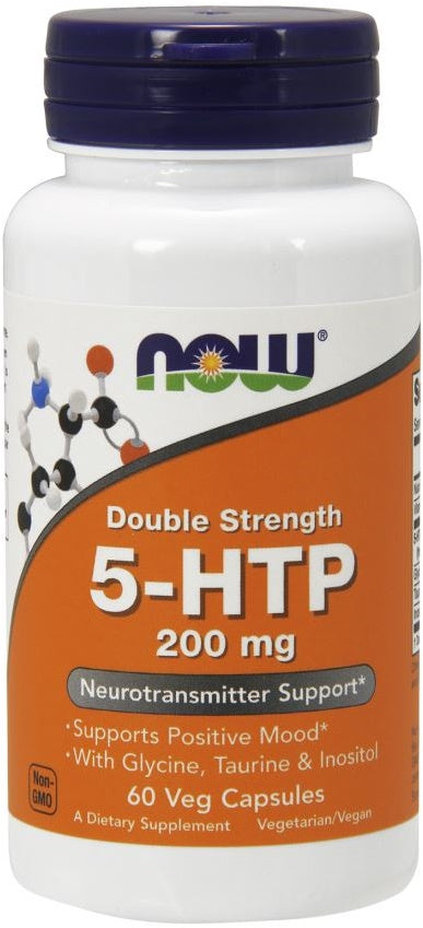 NOW Foods 5-HTP with Glycine Taurine & Inositol 200mg 60 vcaps