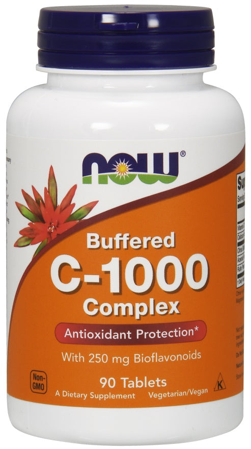NOW Foods Vitamin C-1000 Complex Buffered with 250mg Bioflavonoids 90 tabs