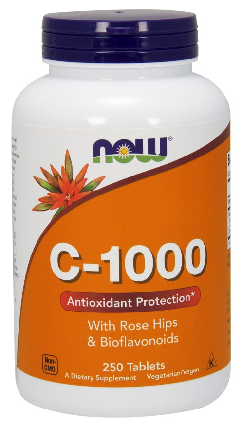 NOW Foods Vitamin C-1000 with Rose Hips & Bioflavonoids 250 tablets