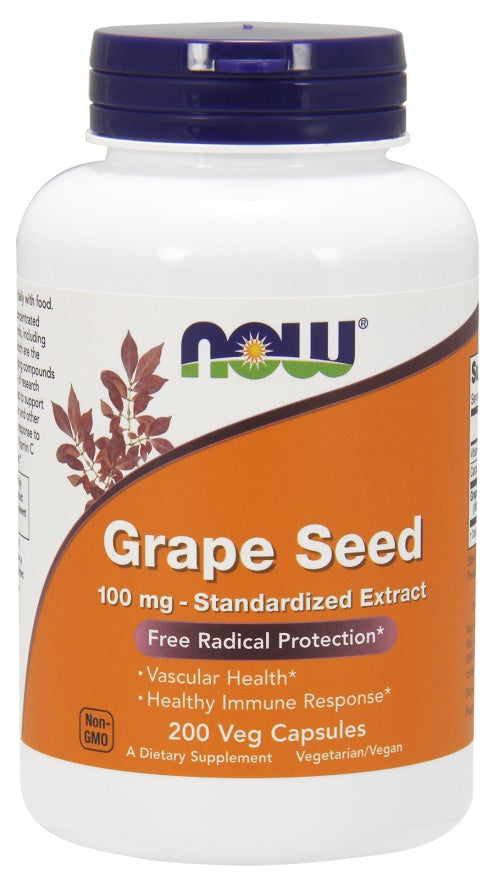 NOW Foods Grape Seed Standardized Extract 100mg 200 vcaps