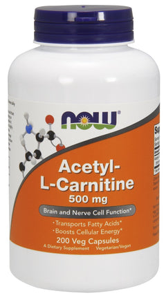 NOW Foods Acetyl-L-Carnitine 500mg 200 vcaps