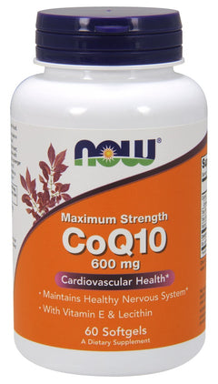 NOW Foods CoQ10 with Lecithin & Vitamin E 600mg 60 softgels