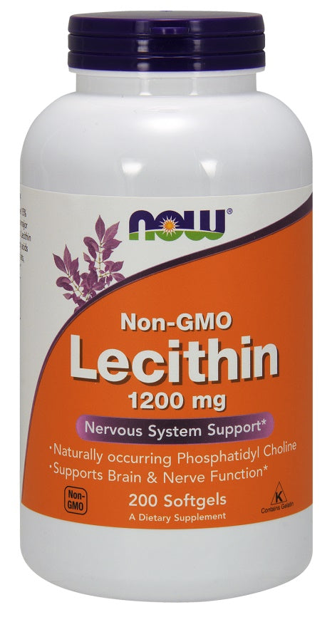 NOW Foods Lecithin 1200mg Non-GMO 200 softgels