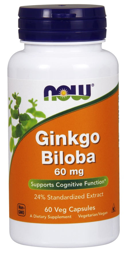 NOW Foods Ginkgo Biloba 60mg 60 vcaps