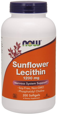 NOW Foods Sunflower Lecithin 1200mg 200 softgels