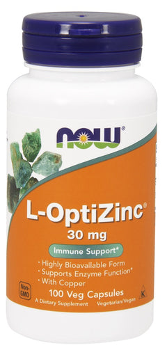 NOW Foods L-OptiZinc 30mg 100 vcaps