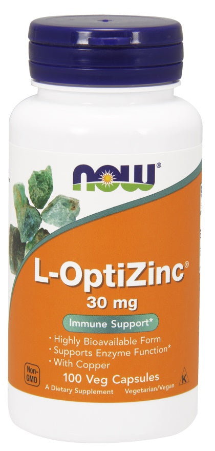 NOW Foods L-OptiZinc 30mg 100 vcaps