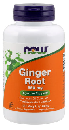 NOW Foods Ginger Root 550mg 100 vcaps