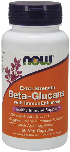 NOW Foods Beta-Glucans with ImmunEnhancer Extra Strength 60 vcaps