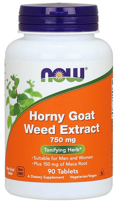 NOW Foods Horny Goat Weed Extract 750mg 90 tablets