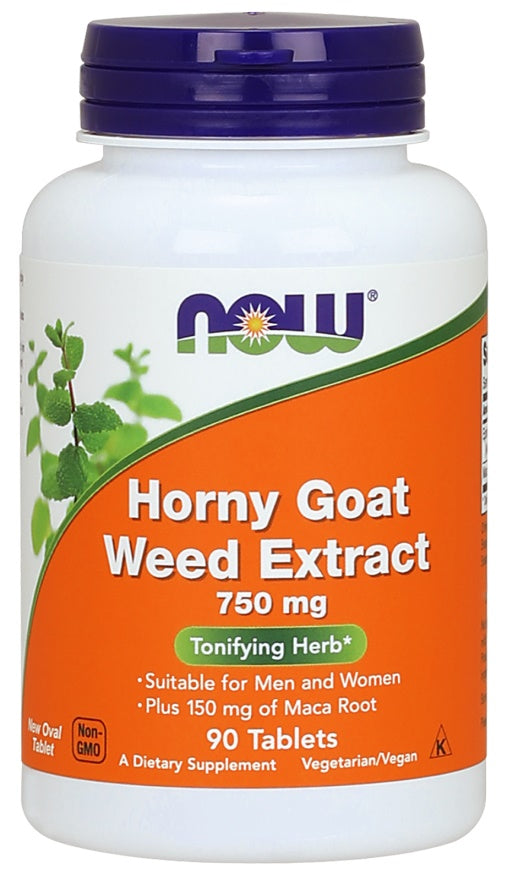 NOW Foods Horny Goat Weed Extract 750mg 90 tablets