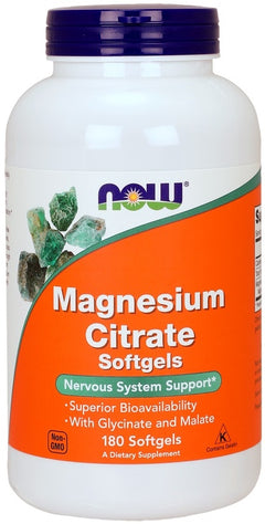 NOW Foods Magnesium Citrate Softgels 180 softgels