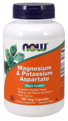 NOW Foods Magnesium & Potassium Aspartate with Taurine 120 vcaps