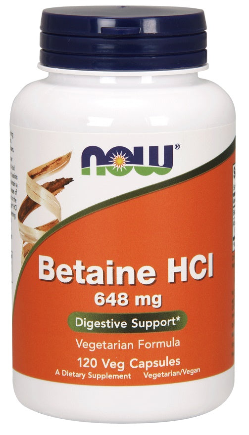 NOW Foods Betaine HCl 648mg 120 vcaps