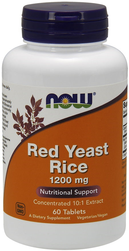 NOW Foods Red Yeast Rice Concentrated 10:1 Extract 1200mg 60 tablets