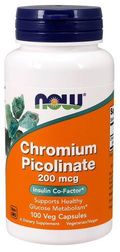 NOW Foods Chromium Picolinate 200mcg 100 vcaps