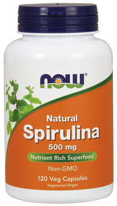 NOW Foods Spirulina Natural 500mg 120 vcaps