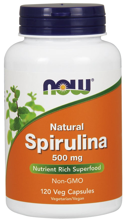 NOW Foods Spirulina Natural 500mg 120 vcaps