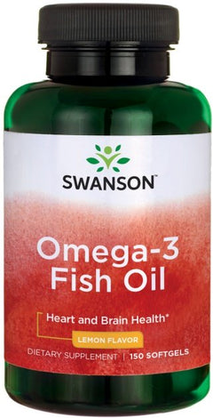 Swanson Omega-3 Fish Oil Lemon 150 softgels