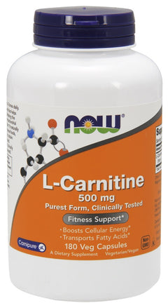 NOW Foods L-Carnitine 500mg 180 vcaps