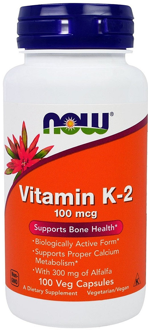 NOW Foods Vitamin K-2 100mcg 100 vcaps