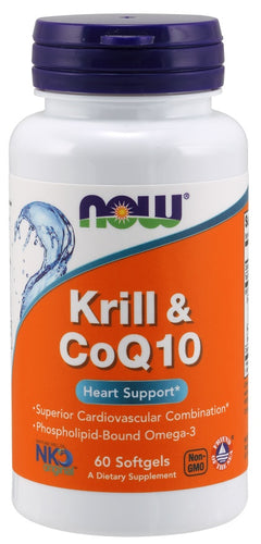 NOW Foods Krill & CoQ10 60 softgels