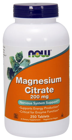 NOW Foods Magnesium Citrate 200mg 250 tablets