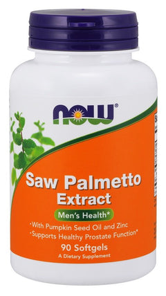 NOW Foods Saw Palmetto Extract with Pumpkin Seed Oil and Zinc 80mg 90 softgels