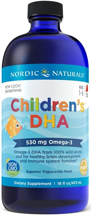 Nordic Naturals Children's DHA 530mg Omega-3 Strawberry 473 ml