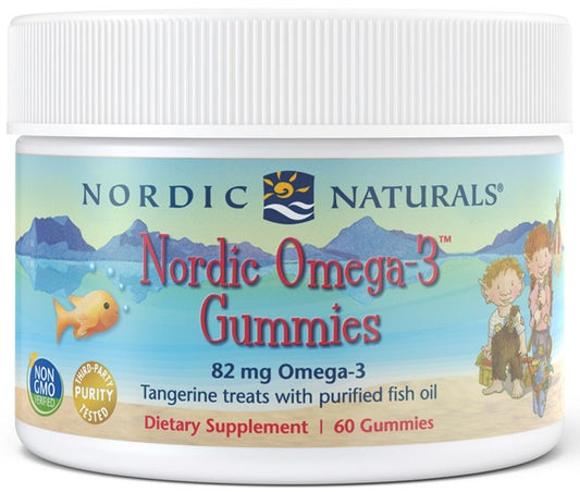 Nordic Naturals Nordic Omega-3 Gummies 82mg Tangerine Treats 60 gummies