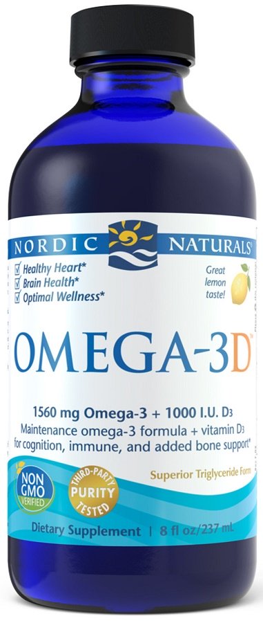 Nordic Naturals Omega-3D 1560mg Lemon 237 ml