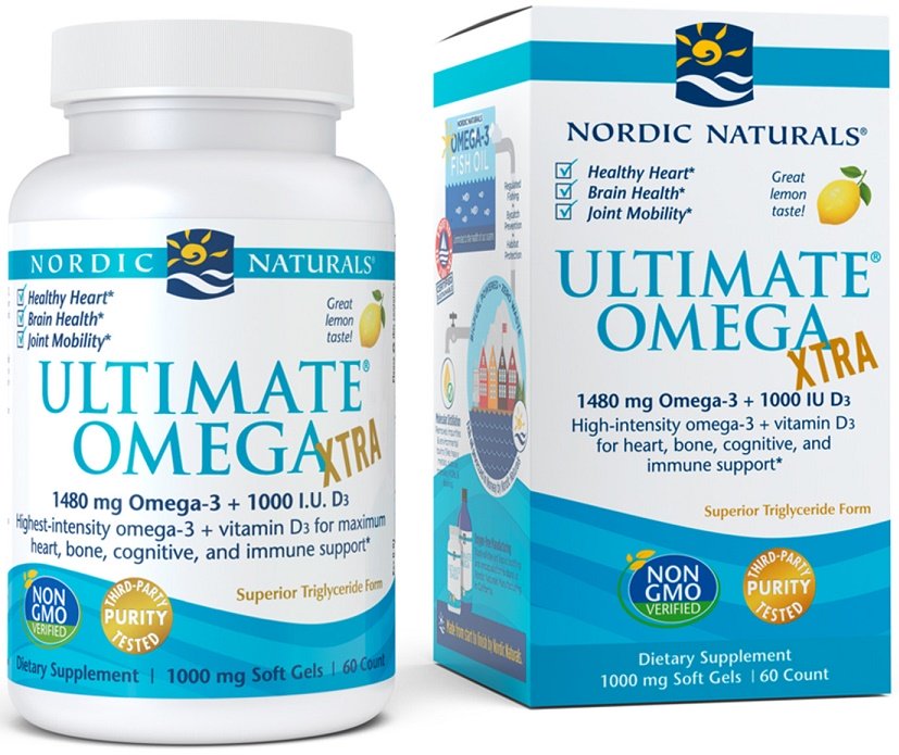 Nordic Naturals Ultimate Omega Xtra 1480mg Lemon 60 softgels