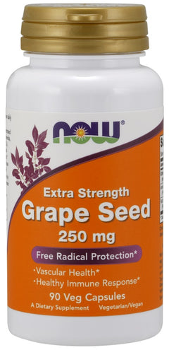 NOW Foods Grape Seed 250mg Extra Strength 90 vcaps