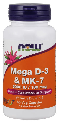 NOW Foods Mega D-3 & MK-7 60 vcaps