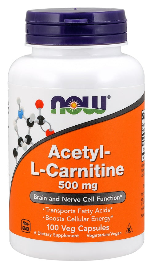 NOW Foods Acetyl-L-Carnitine 500mg 100 vcaps