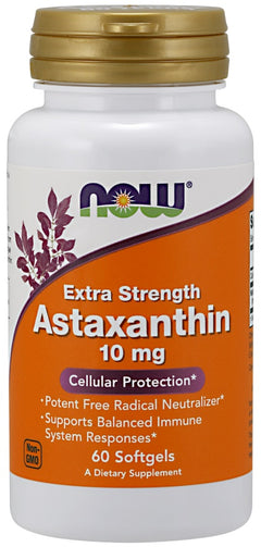 NOW Foods Astaxanthin Extra Strength 10mg 60 softgels