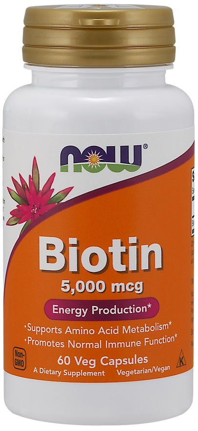 NOW Foods Biotin 5000mcg 60 vcaps
