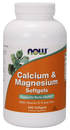 NOW Foods Calcium & Magnesium with Vit D and Zinc 240 softgels