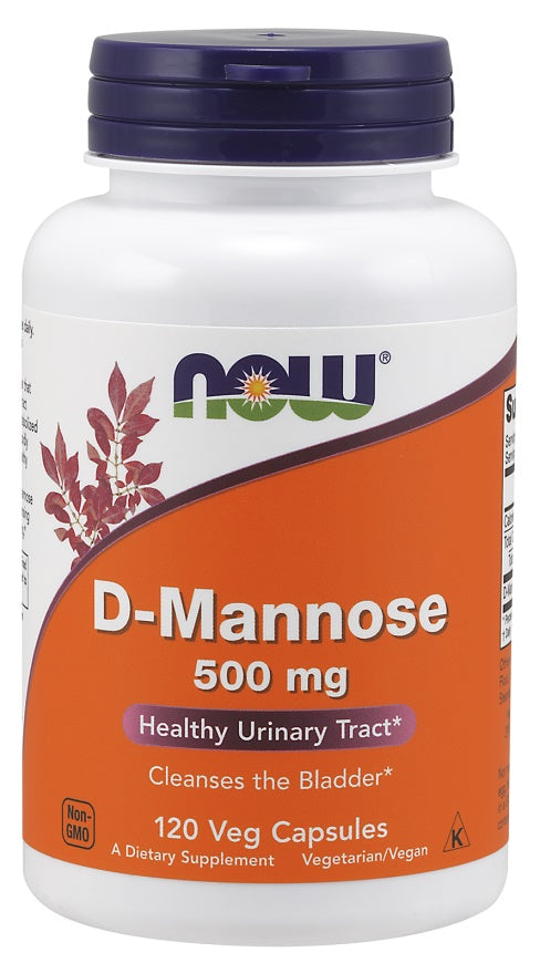 NOW Foods D-Mannose 500mg 120 vcaps