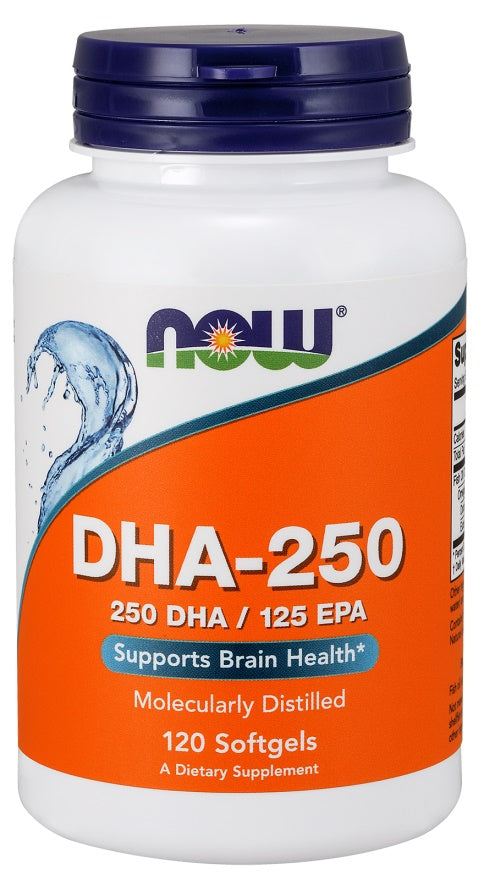 NOW Foods DHA-250 250 DHA / 125 EPA 120 softgels