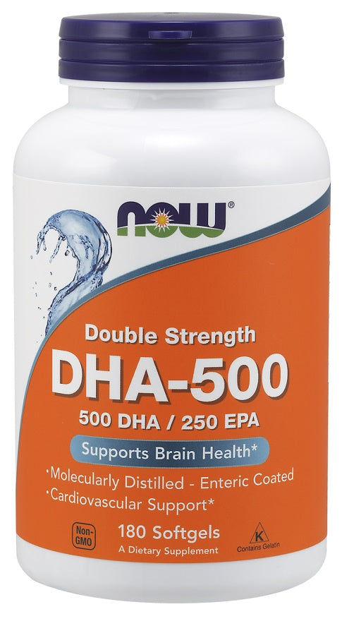 NOW Foods DHA-500 500 DHA / 250 EPA 180 softgels